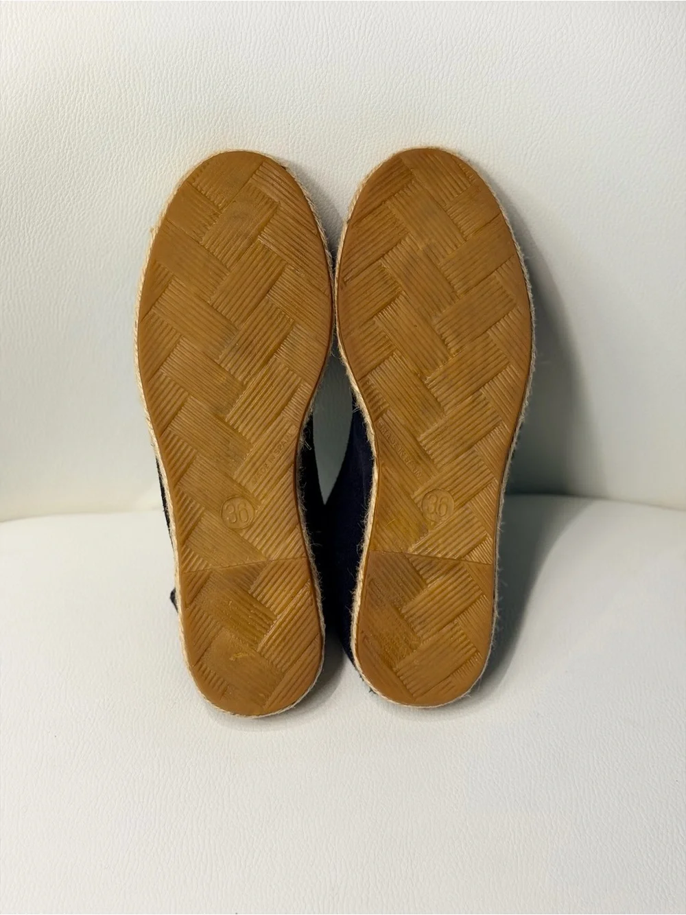 Ilse Jacobsen Navy Suede Espadrilles Size 6
